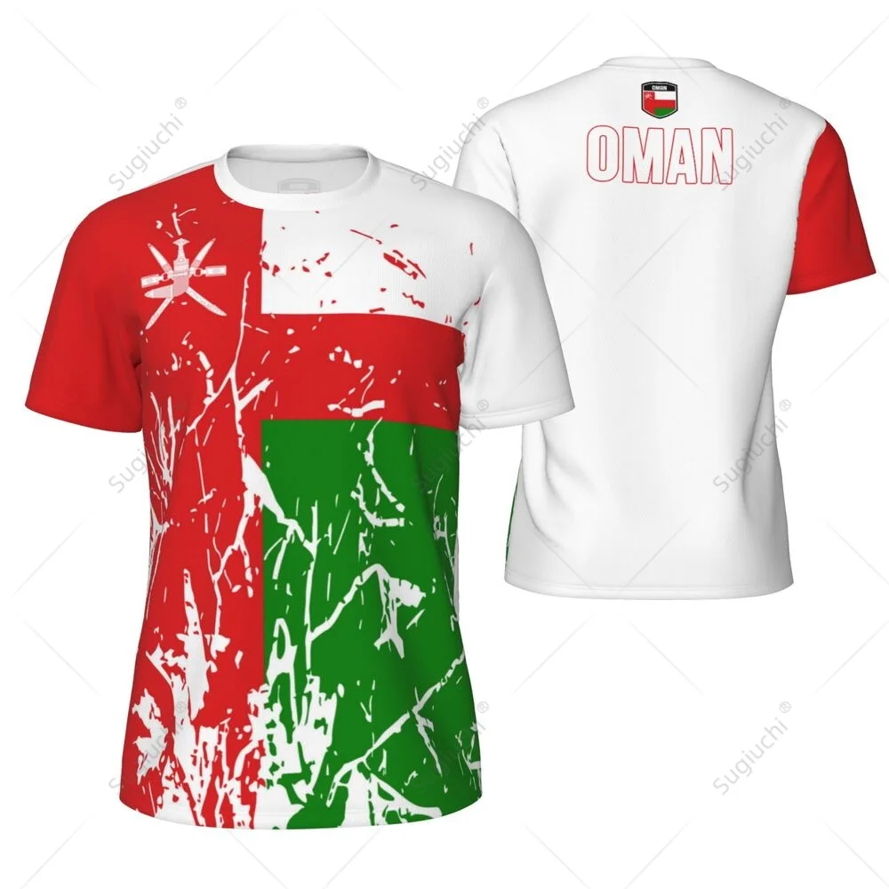 Outdoor Sport For Kids - オマーン旗 3D プリントスポーツ速乾性通気性メンズ Tシャツアウトドアルーズカジュアルチームジャージ半袖親子トップ服