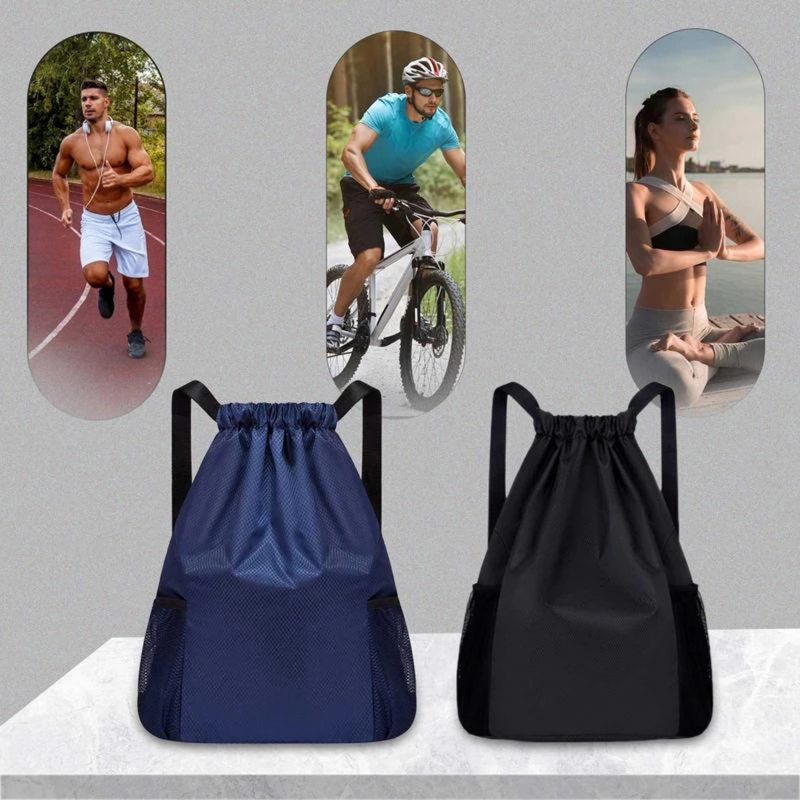 Outdoor Sport Gym - 1pc スポーツ巾着バックパックスポーツフィットネス旅行アウトドアサックパック大容量ジム水泳ビーチバッグバスケットボールバッグ