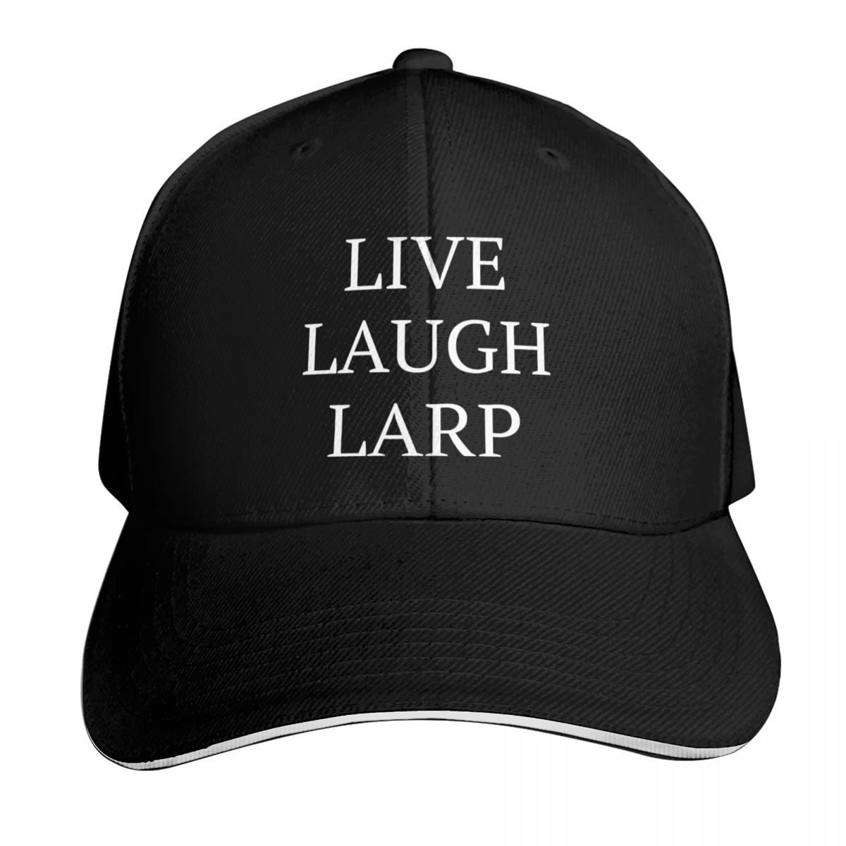 Outdoor Sport Live - 生きて笑って、ラップを楽しもう！Tシャツ | 面白い皮肉を込めたデザインの、LARP（ライブ・アクション・ロールプレイング）用シャツ、野球帽。男女兼用、カジュアルな夏のスポーツ用サンキャップ。