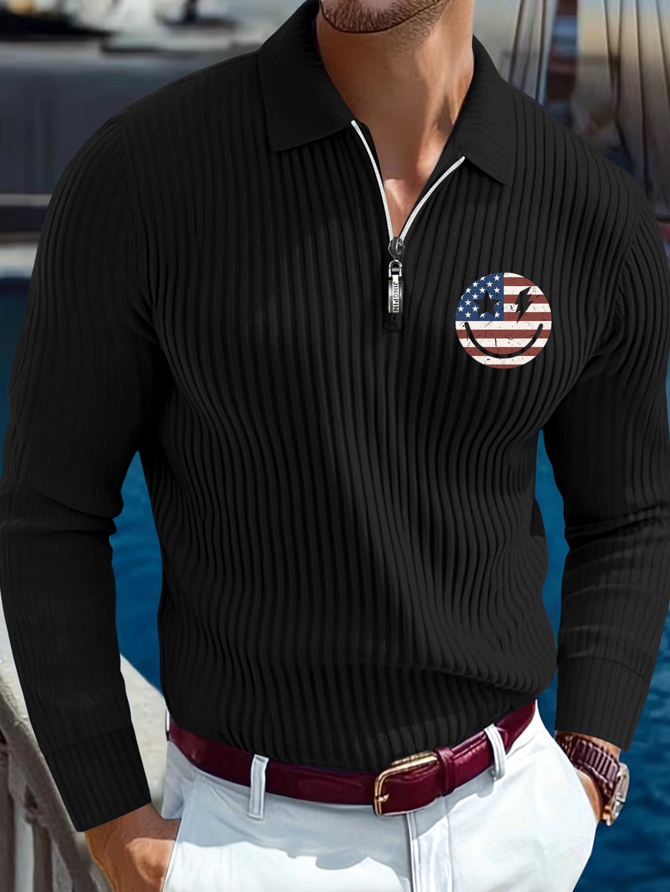 メンズアウトドアゴルフ＆乗馬用カジュアルポロシャツ、長袖、大 - Polo Shirt Equestrian のレビューと価格