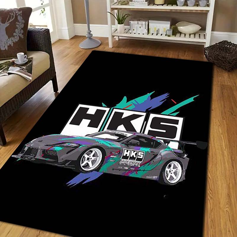 3DレーシングH-HKSプリントエリアラグ滑り止めフロアマッ - Outdoor Sport Live のレビューと価格