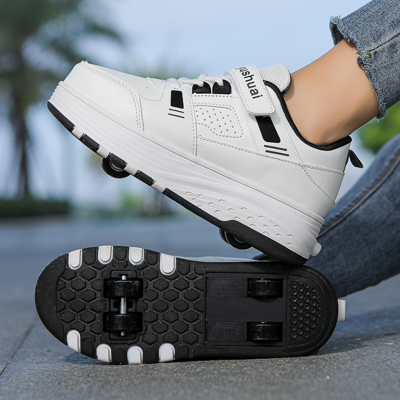 子供用4輪ローラーシューズ、格納式の車輪が付いたスニーカー。 - Outdoor Sports Shoes のレビューと価格