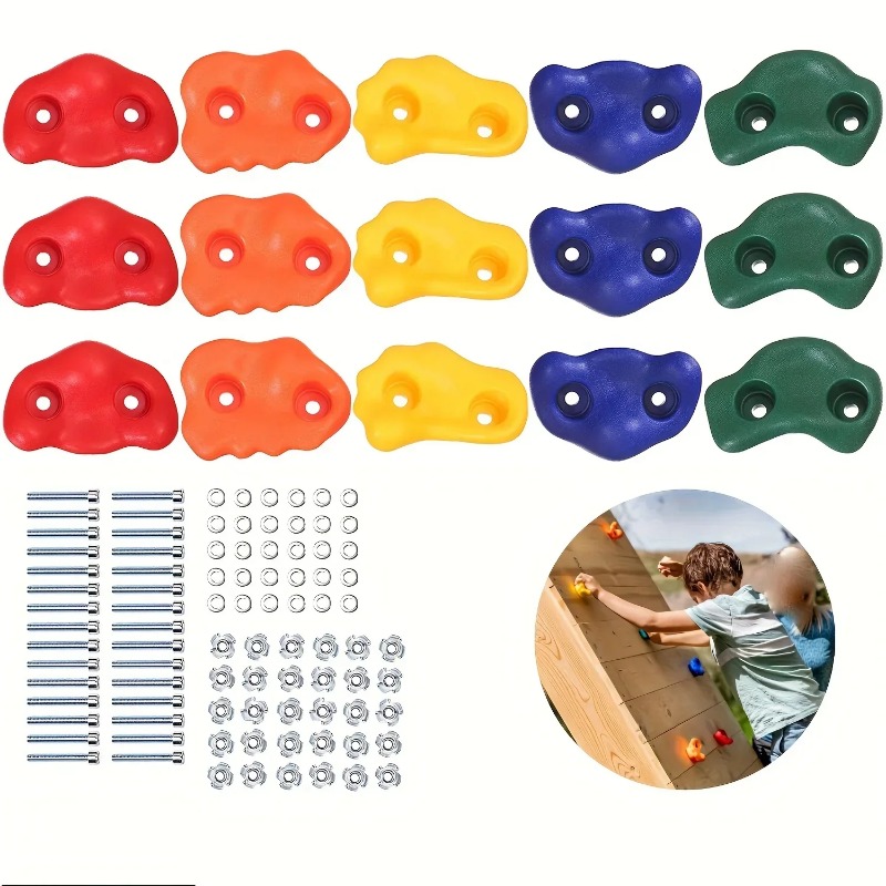 子供用ロッククライミングホールド プラスチック製ウォールスト - Outdoor Sport Jas のレビューと価格
