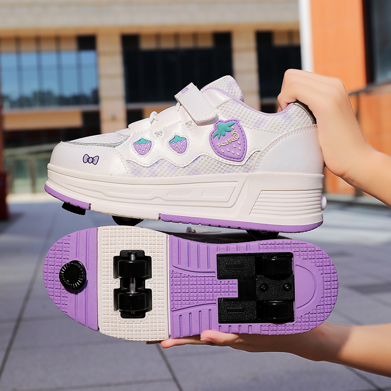 2026年版、いちご柄のローラーシューズ、プリンセス風、子供 - Outdoor Sport For Kids のレビューと価格
