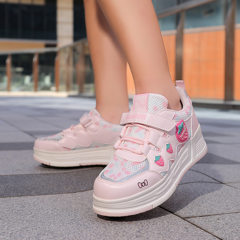 2026年版、いちご柄のローラーシューズ、プリンセス風、子供 - Outdoor Sport For Kids のレビューと価格